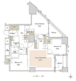 サンウッド広尾 12階 間取り図