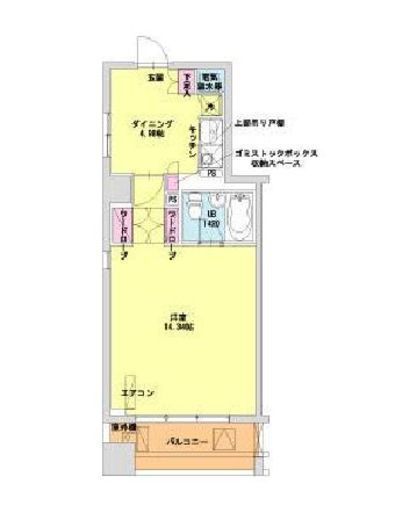 HF八丁堀レジデンス2 702 間取り図