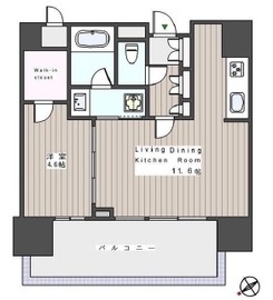 アデニウム東神田 13階 間取り図