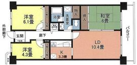 ファミリータウン東陽 14階 間取り図