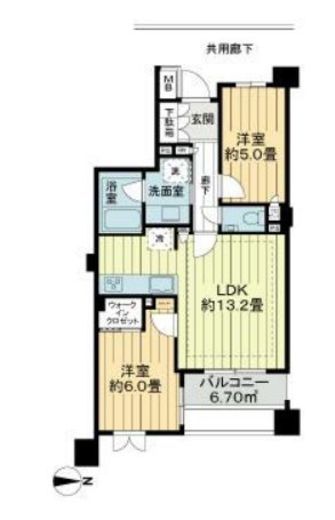 グローリオ田園調布 3階 間取り図