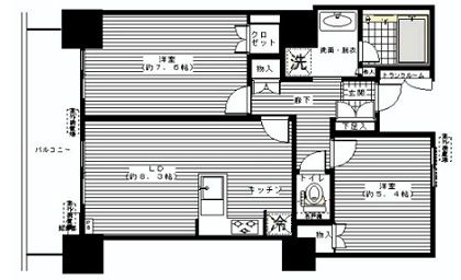 豊洲シエルタワー 33階 間取り図