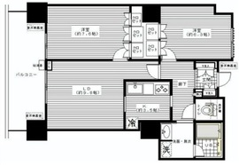 豊洲シエルタワー 6階 間取り図