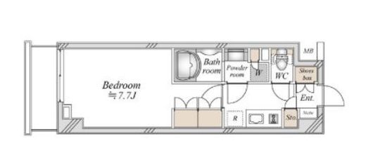 リテラス馬込 408 間取り図