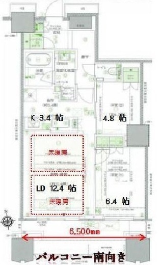 富久クロスコンフォートタワー(Tomihisa Cross)  24階 間取り図