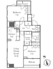 プラウド虎ノ門 12階 間取り図