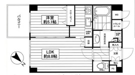 ダイナシティ文京根津 5階 間取り図