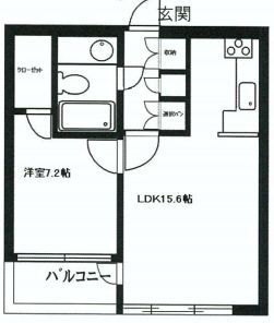 祐天寺イースト 403 間取り図