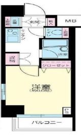 パレステュディオ四谷 11階 間取り図