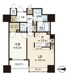 東陽町セントラルタワー 3階 間取り図