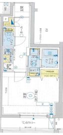 エステムプラザ東京ライズ 8階 間取り図