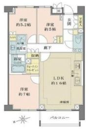 パークハウス市谷仲之町 3階 間取り図