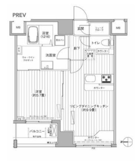 レジェンダリーコート赤羽 502 間取り図