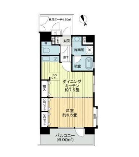 ライオンズマンション浅草雷門 8階 間取り図