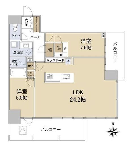 パークタワー晴海 31階 間取り図