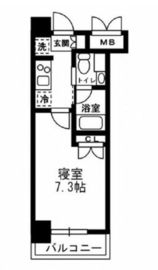 レジディア月島3 803 間取り図