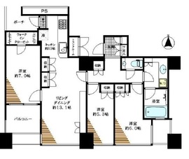 ワールドシティタワーズ アクアタワー 4階 間取り図