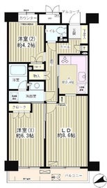 高田馬場パークホームズ 2階 間取り図