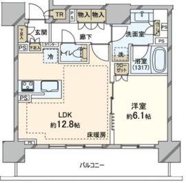 ブリリアタワー有明ミッドクロス 9階 間取り図