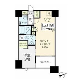 シティハウス四谷津の守坂 5階 間取り図