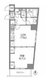 アジールコート中野坂上 406 間取り図