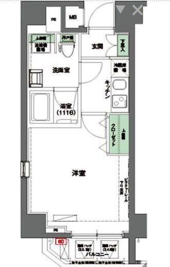 ハーモニーレジデンス東京イースト#002 2階 間取り図