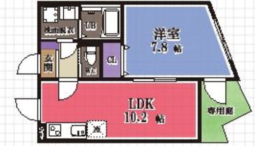 ミュゲ浅草 201 間取り図