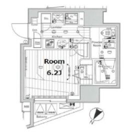 リテラス渋谷笹塚 704 間取り図
