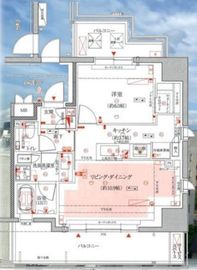 ジオ四谷三栄町 7階 間取り図