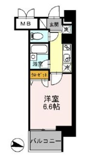 カスタリア住吉 606 間取り図