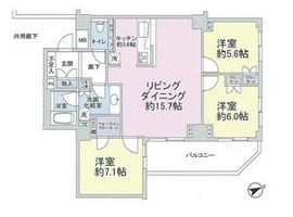 パークハウス池田山公園白金台の杜 5階 間取り図