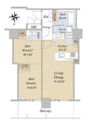 ベイサイドタワー晴海 20階 間取り図