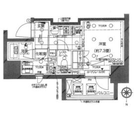 ピアース武蔵小杉EAST 8階 間取り図