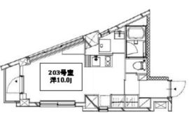 クーカイ・テラス恵比寿 203 間取り図