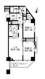 レジディア根岸 504 間取り図