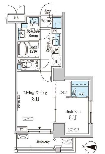 パークアクシス本所吾妻橋サウスレジデンス 408 間取り図