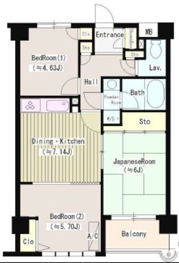 桃李邦 503 間取り図