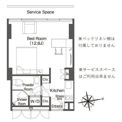ウエリスアーバン品川タワー 1704 間取り図