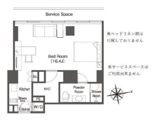 ウエリスアーバン品川タワー 1707 間取り図