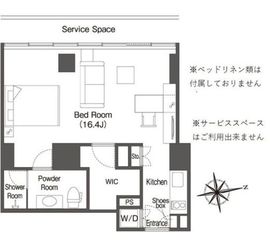 ウエリスアーバン品川タワー 1708 間取り図