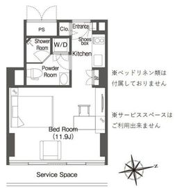 ウエリスアーバン品川タワー 1809 間取り図