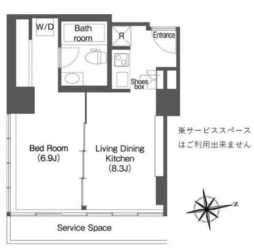 ウエリスアーバン品川タワー 2201 間取り図