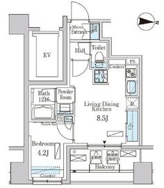 パークアクシス神楽坂・早稲田通り 1102 間取り図