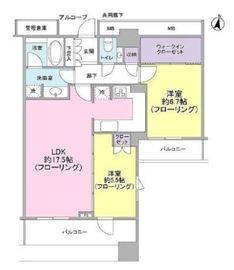 テラス渋谷美竹 14階 間取り図