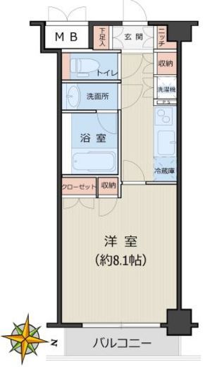 クオリア小石川 9階 間取り図