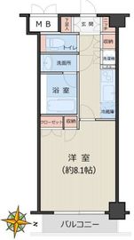 クオリア小石川 9階 間取り図