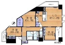 ブリリア東大前 12階 間取り図