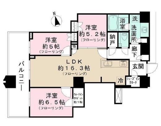 富久クロスコンフォートタワー(Tomihisa Cross)  45階 間取り図