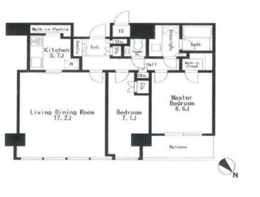 THE ROPPONGI TOKYO CLUB RESIDENCE 34階 間取り図