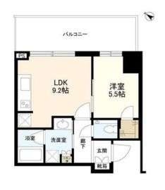 プラウド中目黒 12階 間取り図